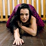 Second pic of Dark haired teen Sapphira A exposes her hot ass prior to finger fucking