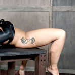 Third pic of Busty woman Syren De Mer is forced to perform oral sex acts while in bondage