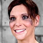 Fourth pic of MILF Syren De Mer is wrapped up in saran wrap before being face fucked