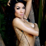 Fourth pic of Tattooed Asian model Yeonji teases in the teensiest of v bikinis