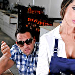 First pic of Sultry temptress with round boobies gets shagged and takes jizz on her face