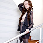 First pic of Acrobatic model Emily Bloom masturbates her shaved pussy in bare feet