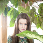 First pic of Beautiful young girl Emily Bloom posing in knee socks for glamour shoot