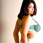 Third pic of Chubby amateur model poses non nude in her bra and shorts