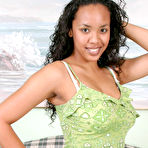 First pic of Close up amateur posing features Ebony teen with big tits Dominique