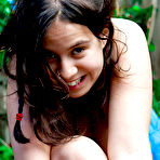 Fourth pic of Young amateur girl Nikki S shows off her fat rolls after undressing outside