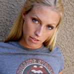 Second pic of Blonde amateur uncovers her natural tits before showing her pussy and ass