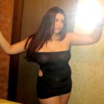 First pic of Amateur solo girl takes self shots in a mirror of her large boobs