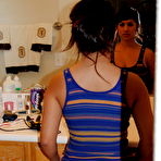 Second pic of Cute brunette Layla Rose strips to reveal big tits & firm ass in the bathroom