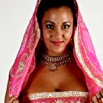 Second pic of Indian female Keira unveils her big natural tits in bikini bottoms