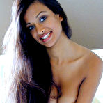 Second pic of Sexy Indian girl uncovers round boobs as she slips off satin lingerie