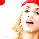 Fourth pic of Blonde teen Uma Jolie receiving hardcore banging in cosplay uniform