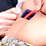 Fourth pic of BDSM queen Anissa Kate gets her ass hole poked by two doctor's tools