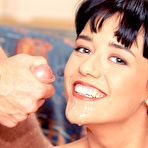 Fourth pic of Dark-haired woman Carol Rouge does a DP during a gangbang scene