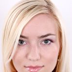 First pic of Pretty blonde amateur Tereza with small tits spreads naked for clit closeup
