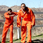 First pic of Brunette housewife Eliza Ibarra does a DP with black prison escapees