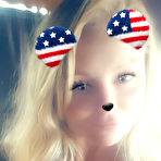 Fourth pic of Blonde MILF Madden shops her topless selfie with silly ears and nose