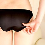 First pic of Redheaded Japanese girl Maiko Saegimi frees her bare ass from polkadot panties