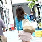 Third pic of Japanese girl Tomomi Matsuda gives a blowjob in a bathroom before upskirt play