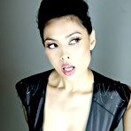 Third pic of Tattooed sexy pornstar Asian showing big tits in sheer lingerie