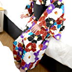 Second pic of Japanese teen Yuuka Kamakura shows her muff while outfitted in a kimono