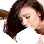 Third pic of Black-haired model Whitney Westgate is playing with her boobies