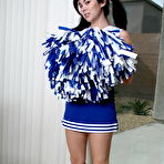 First pic of Asian cheerleader Mai Ly exposes her pussy and her big natural boobs too