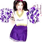 First pic of Amateur babe Joanna Angel teases her milf ass in a cheerleader suit