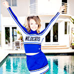 First pic of Cute cheerleader Carmen Callaway gets naked by the pool before sex with a BBC