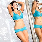 Second pic of Alison Tyler in high heels and sheer lingerie bares her sexy huge tits