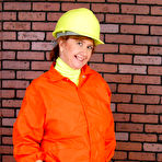 First pic of Chubby mature lady getting nude and exposing her hairy twat