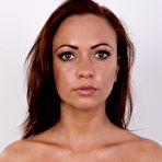 Third pic of Brunette amateur Tereza stands straight and tall as she clothing disappears