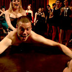 First pic of Male sex slave gets gangbanged by a whole bunch of evil women