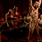 Second pic of Male sex slave gets gangbanged by a whole bunch of evil women