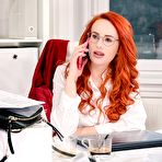 First pic of Horny redhead Angel Wicky masturbates prior to hardcore anal fucking