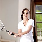 First pic of Delighted pornstar babe Dillion Harper presses her nice naturals