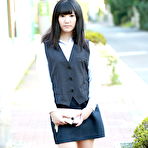 First pic of Pretty Japanese girl Yui Watanabe teases outdoors in a short skirt and heels