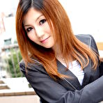 First pic of Attractive Japanese MILF Yuria Kanno posing in public in her sexy uniform