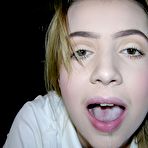 Fourth pic of Nice girl Daisy Bean gets a mouthful of cum while giving a fully clothed BJ