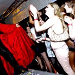 First pic of Horny party girls enjoy raunchy interracial cock sucking at drunken club orgy