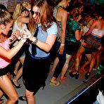 First pic of Drunken party girls cover male stripper in cream & lick him clean in club orgy