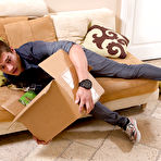 First pic of Hot MILF in stockings gives a sensual blowjob and gets anlly crashed