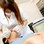 First pic of Busty Japanese dentist Yume Mizuki receives a creampie during sex at work