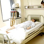 First pic of Japanese nurse Reina Wamatsu gives a patient a badly needed handjob