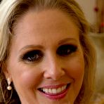 Fourth pic of Hot MILF Julia Ann enjoys hard twatting and takes a cumshot on her chin