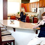 First pic of Busty blonde MILF Julia Ann getting drilled by big cock in kitchen