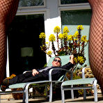 First pic of Blonde pool cleaner feminizes a man before having sex with him