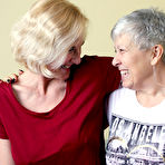 First pic of Old lesbians suck on each others boobs after modeling fully clothed