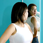 First pic of Amateur Asian girl Lin sliding panties over really hairy cunt