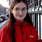 First pic of Young girl Selena sports a gaped anus after anal sex with her glasses on